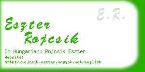 eszter rojcsik business card